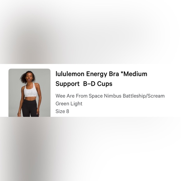 Lululemon Energy Sports Bra size 8 - Picture 2 of 6